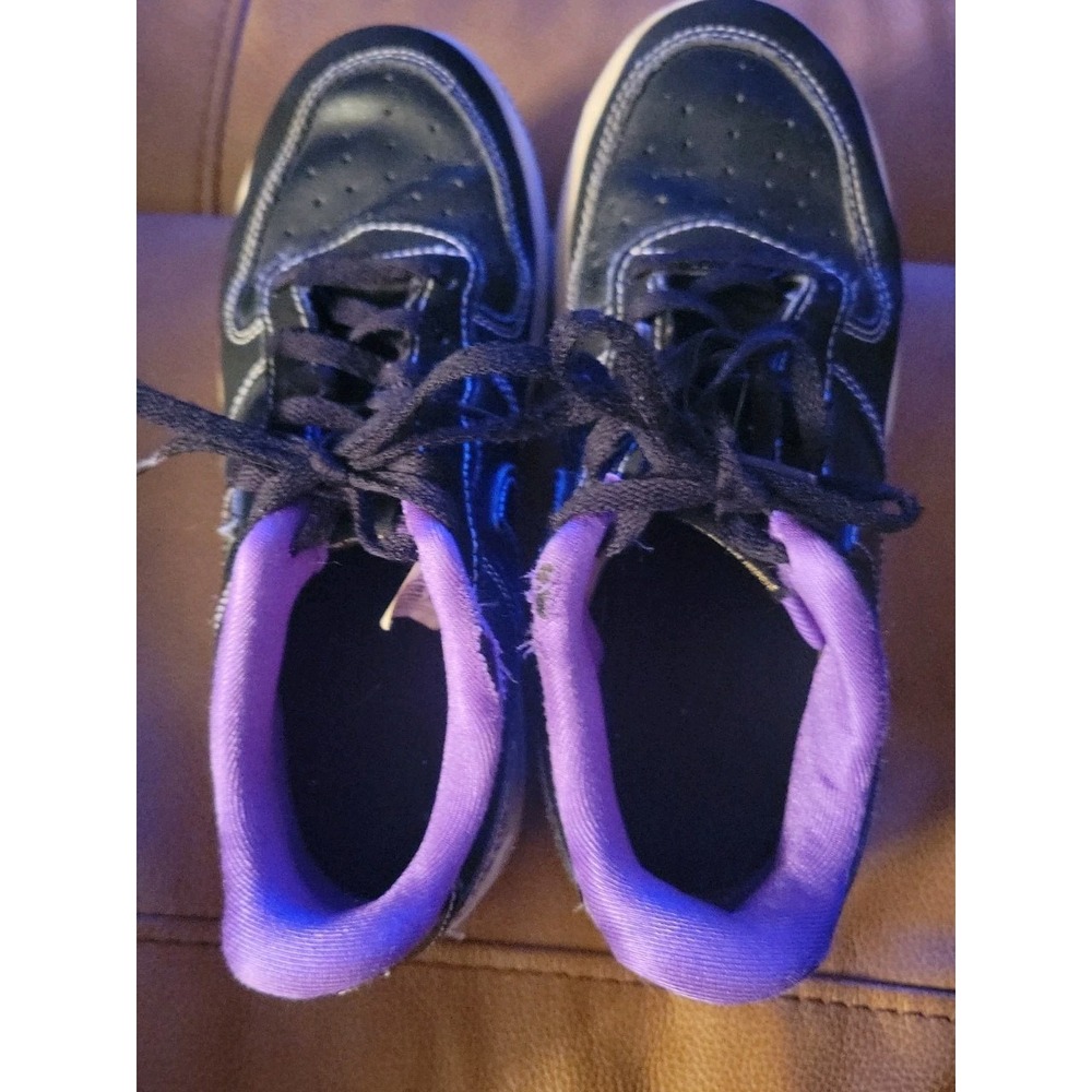Nike Kids Air Force 1 LV8 Black Purple Shoes Sneaker PS Size 3y Youth DQ0301-001 - Picture 2 of 6